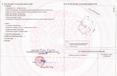 chính chủ bán biệt thự mặt đường Trần Hưng Đạo - Tp Lào Cai